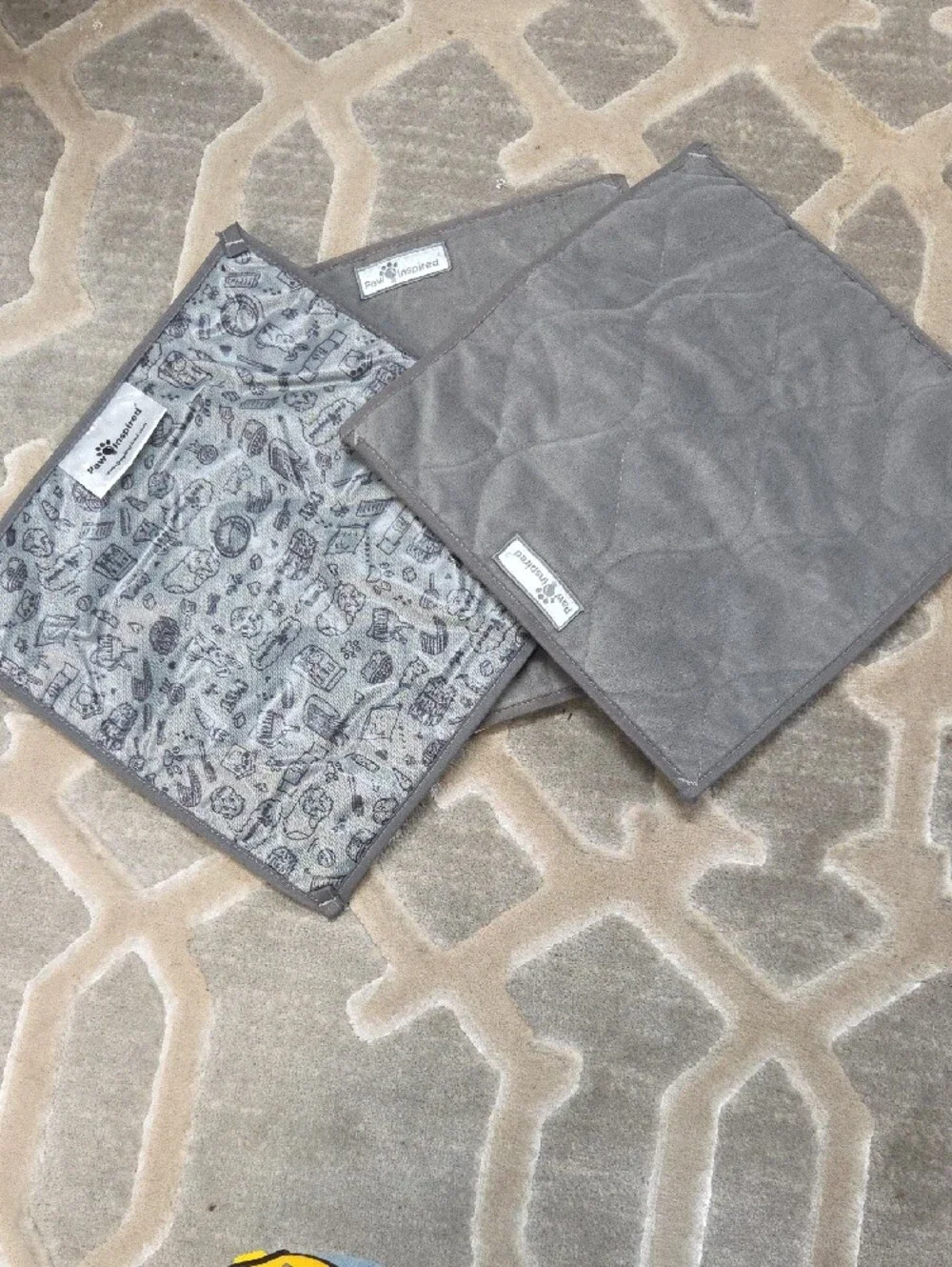 Inspire Small Pet Bedding Pads - Gray Duo